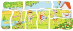 Puzzle in Schichten - Jahreszeiten