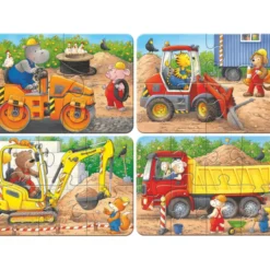 Puzzle mit 2–8 Teilen – Auf der Baustelle, 4 Stk.