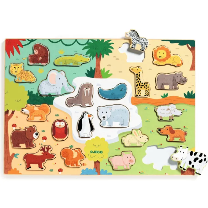 Puzzle mit 22 Teilen – Tiere der Welt