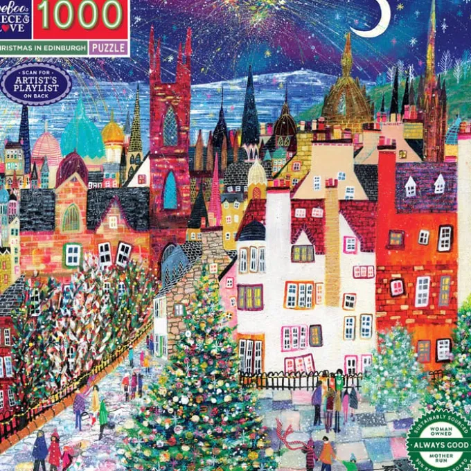 Puzzle mit 1.000 Teilen - Weihnachten in Edinburgh