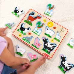Puzzle mit Ton - Bauernhoftiere
