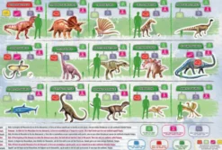 Puzzle m. 150 Teilen - Weltkarte m. Dinos