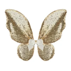 Röckchen & Flügel, Pailletten, golden - Gr. 3-6 J.