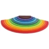 Regenbogen Halbkreise aus Holz 11tlg.