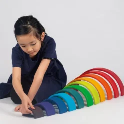 Regenbogen Tunnel aus Holz, 12tlg.