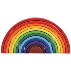 Regenbogen Tunnel aus Holz, 12tlg.