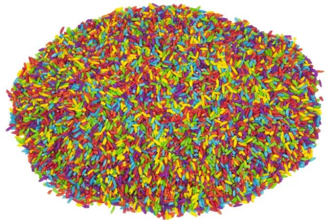 Reis in vielen Farben für Sensorikspiele - 454 g