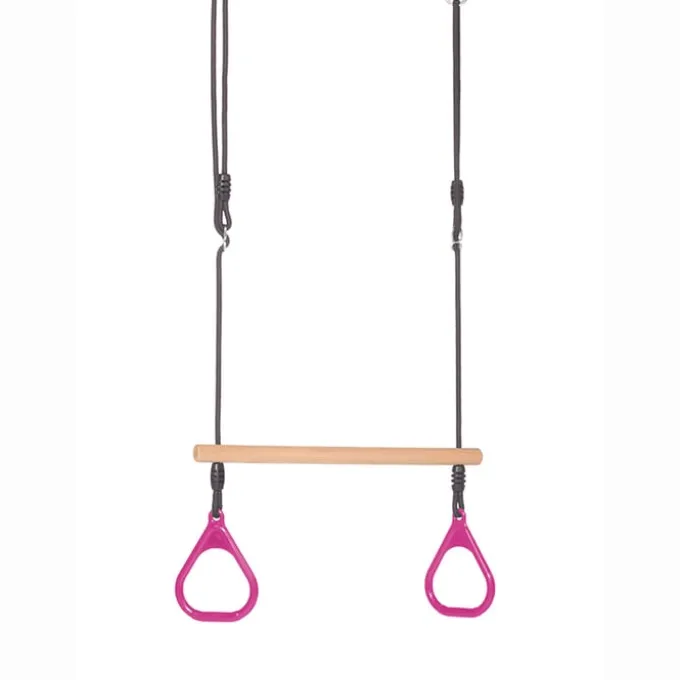 Ringtrapez - pink (schwarzes Seil)