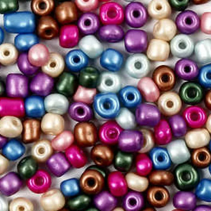 Rocaille Stickperlen metallic - Ø 5 mm, 720 g