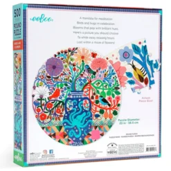 Rundes Puzzle, 500 Teile - Birds & Flowers
