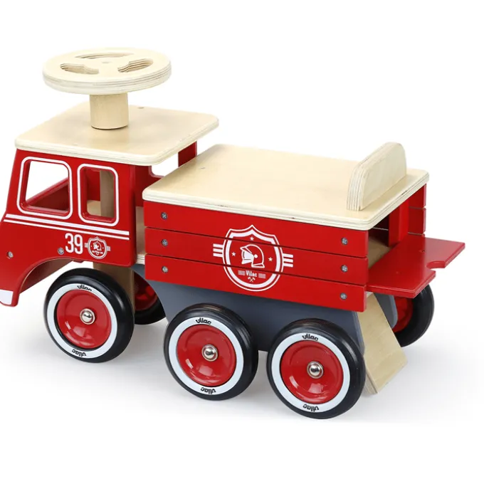 Rutschauto Feuerwehr - aus Holz