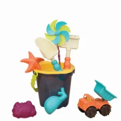 Sandspielzeug - Eimerset mit 8 Teilen, blau