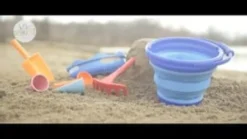 Sandspielzeug - Eimerset mit 7 Teilen - blau