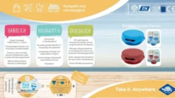 Sandspielzeug - Eimerset mit 7 Teilen - blau