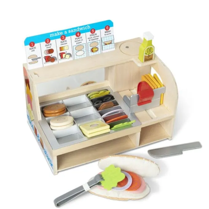 Sandwichladen aus Holz - 56 Teile