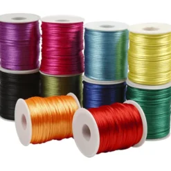 Satinband Ø 2 mm, 50 m - kräftige Farben, 10 Stk.