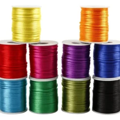 Satinband Ø 2 mm, 50 m - kräftige Farben, 10 Stk.