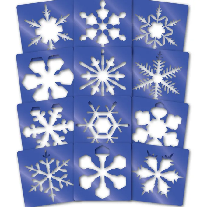 Schablonen - Schneeflocken, 12 Stk.
