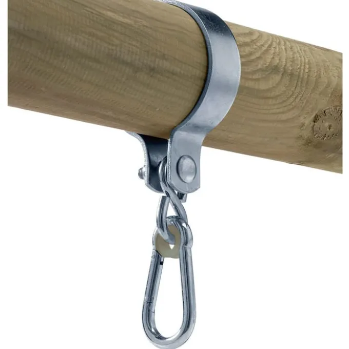 Schaukelhaken rund - mit Karabiner (12 cm)