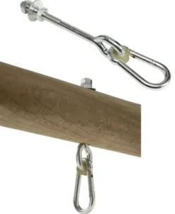 Schaukel Zubehör - Bolzen mit Karabiner, 16 cm
