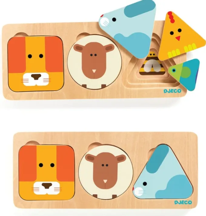 Schichtpuzzle – AnimaBasic, geometrische Tiere