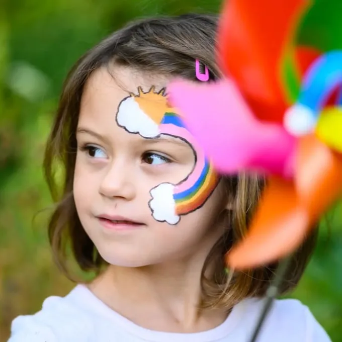 Schminkpalette 6 Farben - Regenbogen