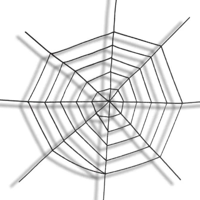Schwarzes Spinnennetz Ø150 cm