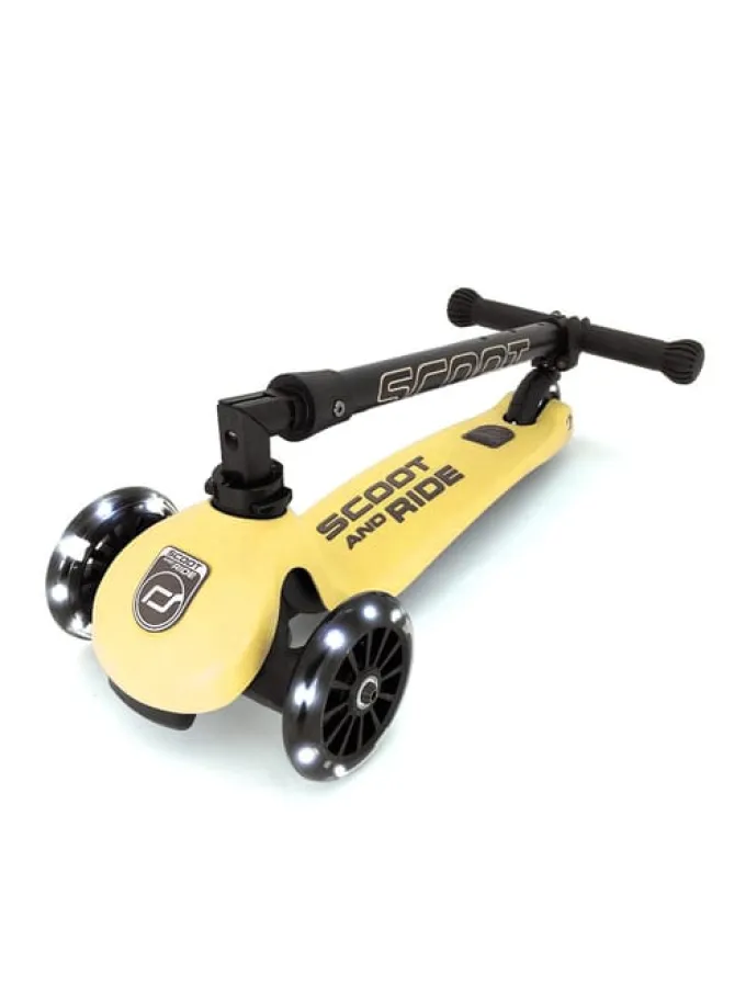 Scooter - Highwaykick 3 mit LED, Lemon