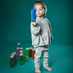 Sensorikflasche - Glitzer, blau