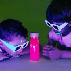 Sensorikflasche - Glitzer, glow-pink