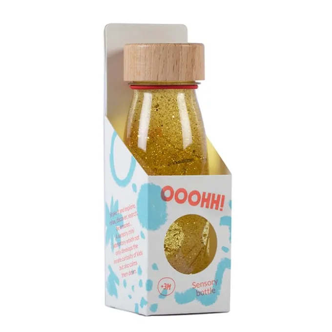 Sensorikflasche - Glitzer, gold