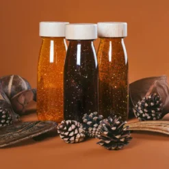 Sensorikflasche - Glitzer, kurkuma