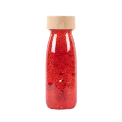 Sensorikflasche - Glitzer, rot