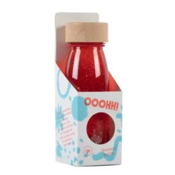 Sensorikflasche - Glitzer, rot