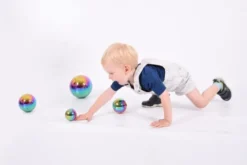 Sensorikkugeln aus Stahl - Regenbogen, 4 Stk.