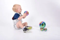 Sensorikkugeln aus Stahl - Regenbogen, 4 Stk.