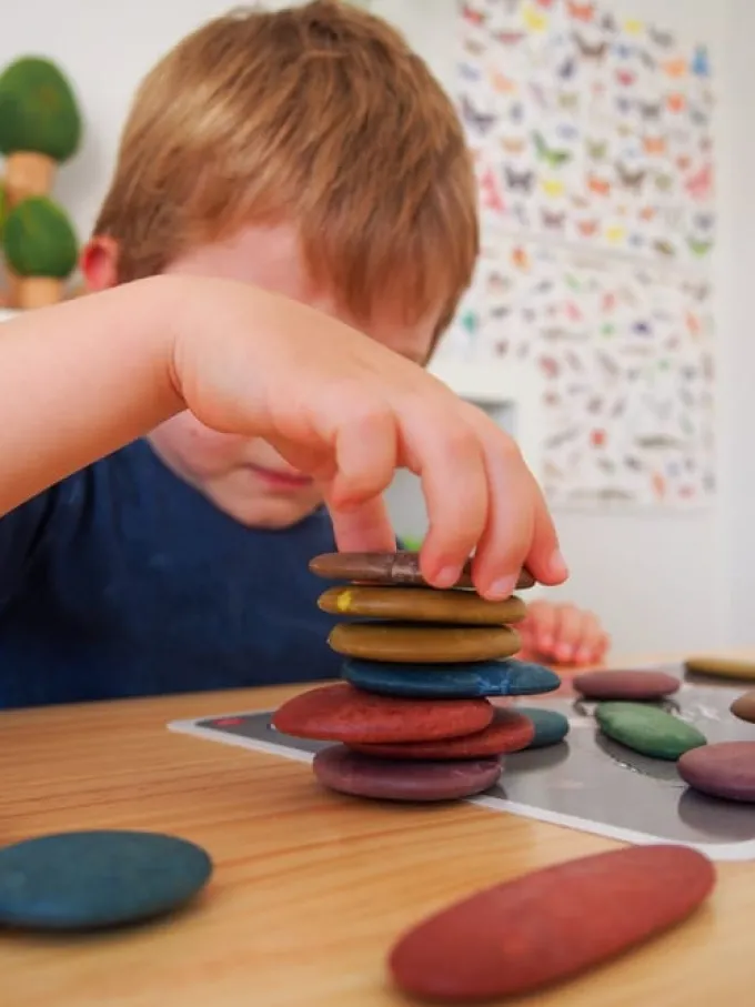 Sensoriksteine Spielset mit Karten - 36 Stk.