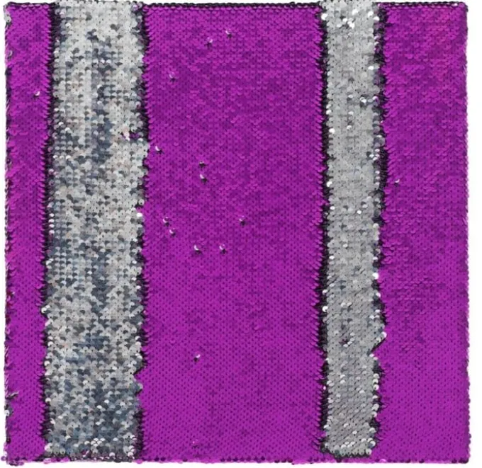 Sensorische Paillettentafel - lila/silber