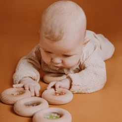 Sensorischer Donut, 7 cm - Aubergine