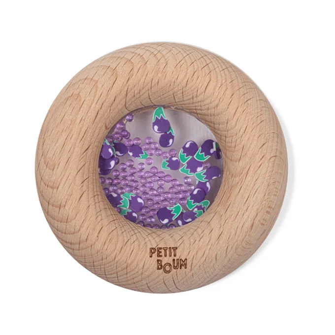 Sensorischer Donut, 7 cm - Aubergine