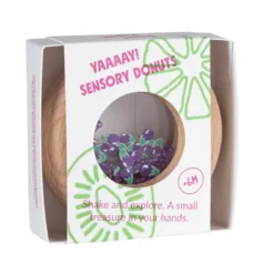 Sensorischer Donut, 7 cm - Aubergine
