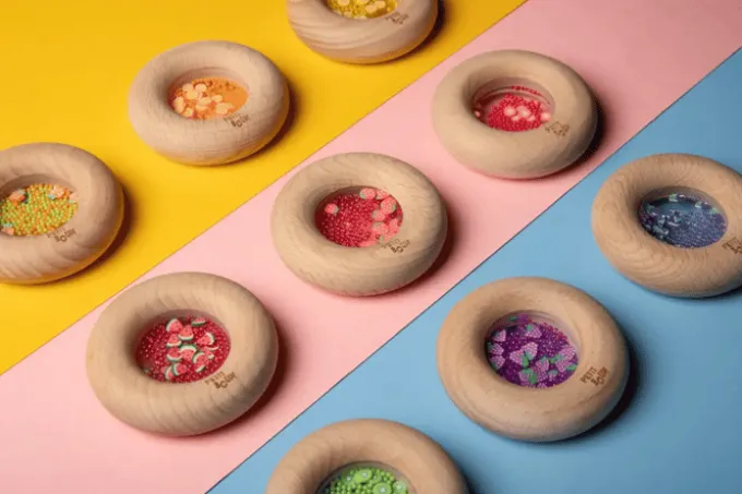 Sensorischer Donut, 7 cm - Weintrauben