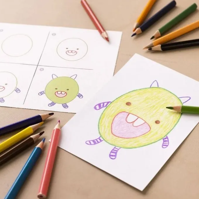 Set - Zeichne niedliche Monster
