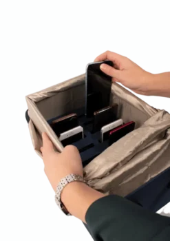 Signalblockierende Handybox mit Tragegriff