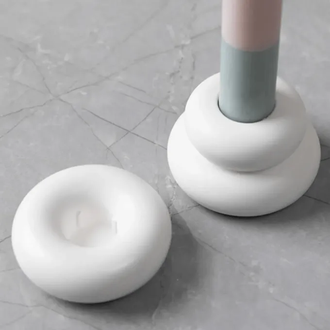 Silikonform – Donutförmige Kerzenhalter, 2 stk
