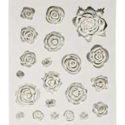 Silikonformen - Rosen, 21 Motive