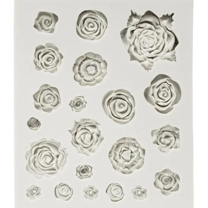 Silikonformen - Rosen, 21 Motive
