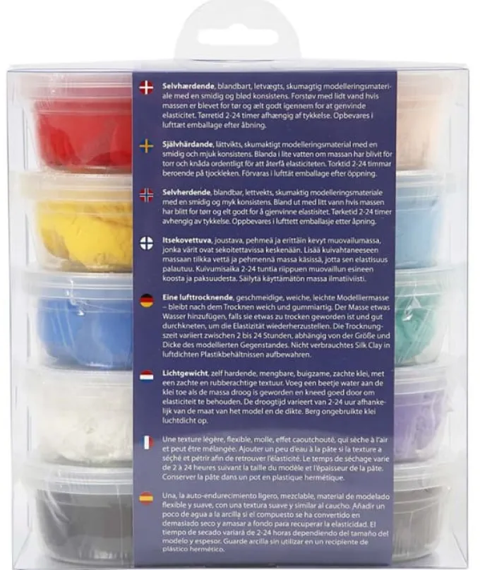 Silk Clay - Grundfarben, 10 x 40 g