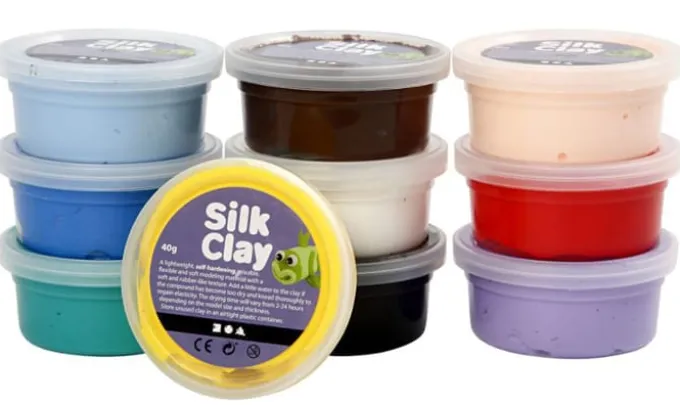 Silk Clay - Grundfarben, 10 x 40 g
