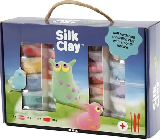 Silk Clay im Geschenkpaket - 28 Stk. + Werkzeug